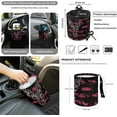 thumbnail image 4 of Yuyamidu 12 Piece Deer Front Car Seat Cover Set with Steering Wheel Cover Seat Belt Covers Armrest Cover Garbage Can Air Vent Pouch Rearview Mirror Cover Pink American Flag Coasters Keychain, 4 of 7