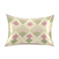 thumbnail image 7 of Yayeee Pillowcase Standard Size Set of 2 Satin Wrinkle Resistant Pillow Case, Pastel Green Geometric, 7 of 7
