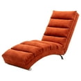 thumbnail image 5 of Triple Tree Massage Chaise Lounge, Ergonomic Electric Recliner Chair with Remote Control, Modern Long Lounger for Living Room Bedroom, Orange, 5 of 7