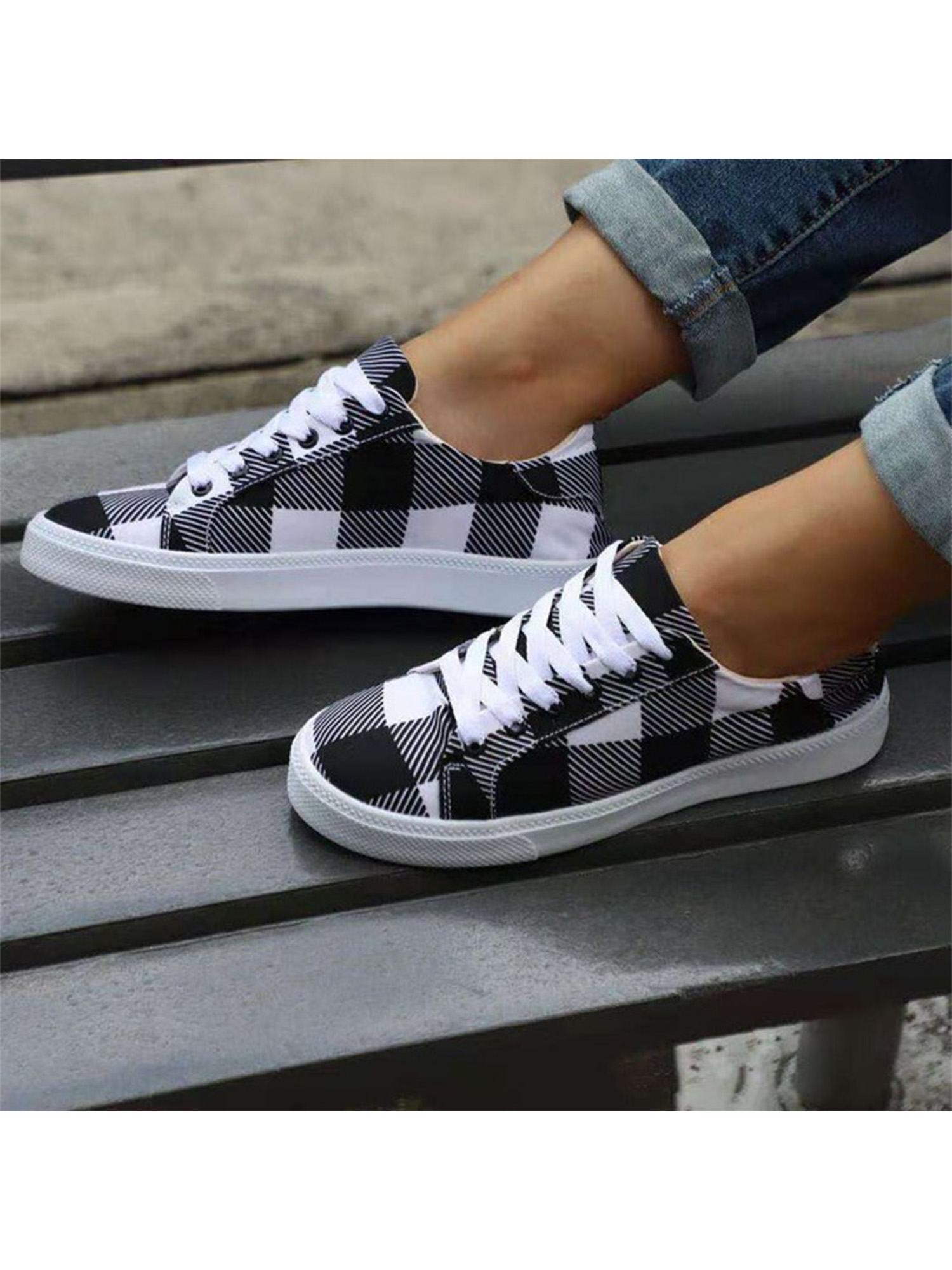 Womens Ladies Plimsoll Flat Girls Lace Up Trainers Pumps Canvas School Shoes