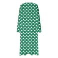 thumbnail image 3 of JUSLIO Womens Nightgown Graphic Print Nightgown Sleep Dress Long Sleeve Loungewear Round Collar Robes Army Green Pajama Nightgowns Sleepwear, 3 of 6