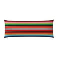 thumbnail image 2 of Disketp Mexican Serape Blanket Stripes Print Body Pillow Cover - Super Soft 20x54 Body Pillow Case,Long Side Hidden Zipper, 2 of 8