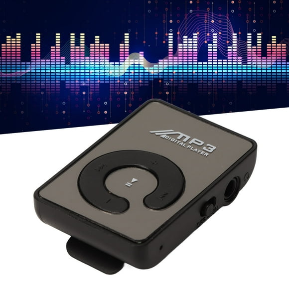 Mini reproductor de mp3, reproductor de espalda portátil ligero ligero mini reproductor de música mp3 reproductores mp3 reproductores mp3 con tragamonedas de tarjetas de memoria