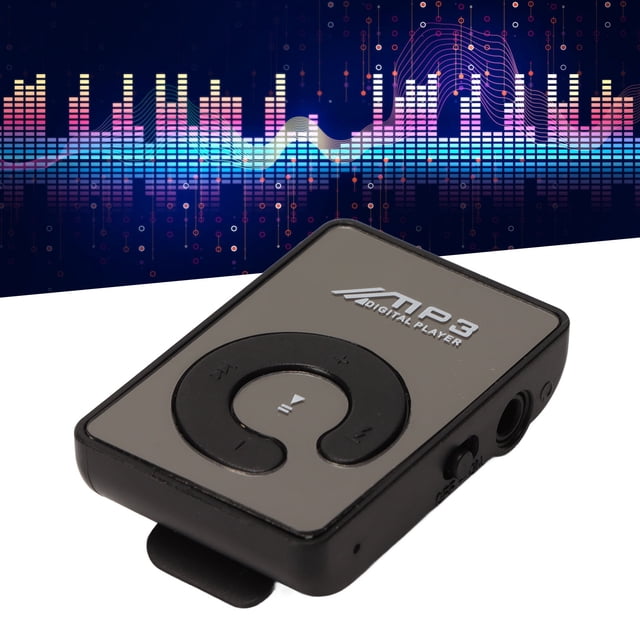 Back Clip MP3 Player, Lightweight Portable MP3 Music Player with Headphone, Support 8GB Memory Card, Long Battery Life, Music Player for Travel and Sports