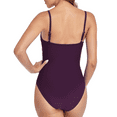 thumbnail image 3 of Hilor One Piece Bathing Suit for Women Ruched Underwire Swimsuit Tummy Control Swimwear, 3 of 7