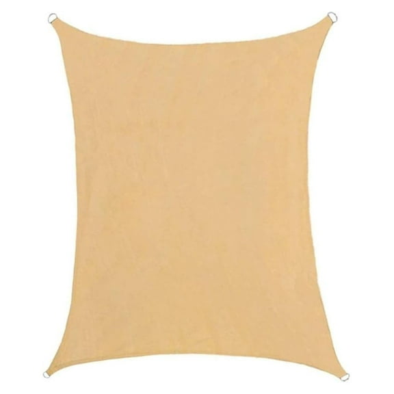 Sun Shade Sail Rectangle 10x13ft - UV Protection, Water-Resistant - Desert Sand