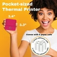 thumbnail image 5 of Core Innovations CTP500 Bluetooth Mini Portable Inkless Thermal Printer & Label Maker + Paper, Android & iOS (Pink), 5 of 11