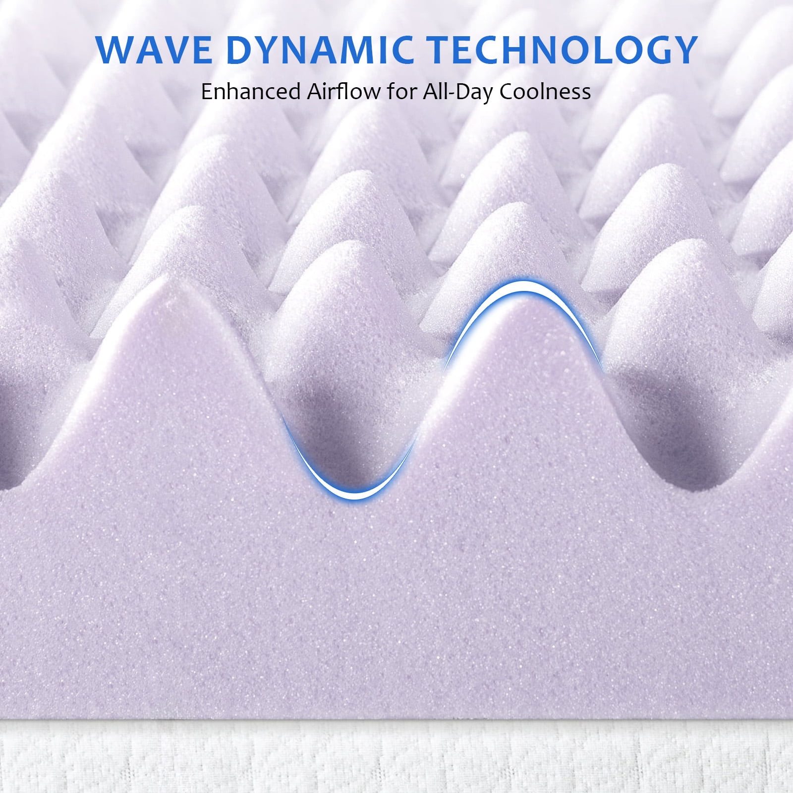 Mattress Topper, Twin Size Egg Crate Memory Foam Mattress Topper,Pressure Relief for Back Pain, 2 Inches