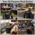 thumbnail image 6 of Pure Garden Metal Ash Bucket with Lid, Shovel, and Broom, 6 of 10