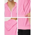 thumbnail image 6 of NOMADIC NOOK Men's Solid Color Zipper Short Sleeves Drawstring Hoodies Sweatshirt 2 Pack, 6 of 6
