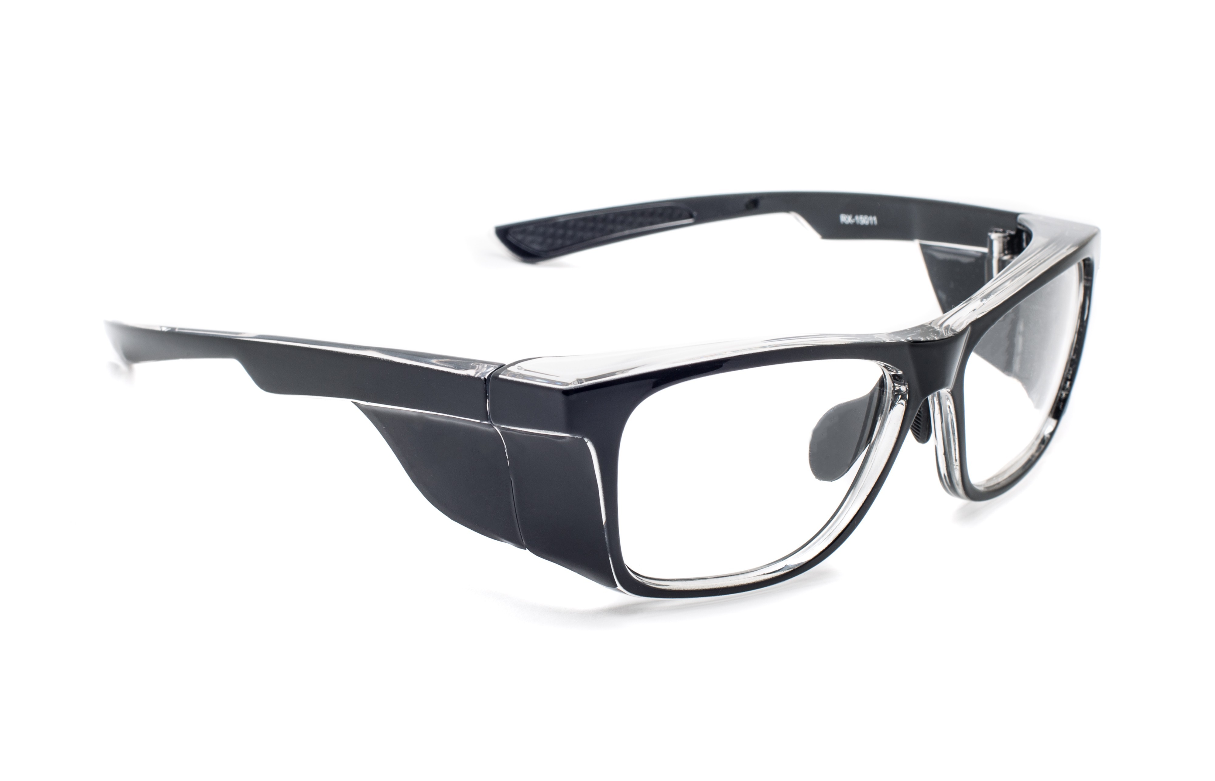 Radiation Safety Glasses in Black Rectangular Hipster Plastic Frame