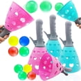 thumbnail image 1 of Pop-Pass-Catch Ball Game with 4 Catch Launcher Baskets and 8 Balls, 1 of 5