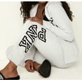 thumbnail image 2 of Victoria's Secret Pink Women's Fleece Drawstring Logo Joggers Pants Sweatpants Light Gray Size Small New, 2 of 4