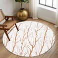 thumbnail image 2 of Round Rug 6Ft Washable Non-Slip, Orange Branches Circle Area Rugs for Living Room Bedroom, Modern Abstract Art Forest Silhouettes Indoor Floor Mats Carpet Runner for Home Decor Aesthetic, 2 of 8
