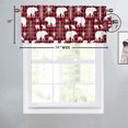 thumbnail image 4 of Cortinas opacas con diseño de oso de granja, color negro y rojo, con cuadros de búfalo, para cocina, baño, ventanas, 137 x 45 cm (1 unidad), 4 of 5