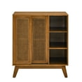 thumbnail image 4 of Tcbosik Storage Cabinet, Floor Buffet Sideboard with Sliding Doors, Coffee Bar Cabinet with Adjustable Shelf, Console Cabinet for Kitchen, Hallway, Living Room, Light Brown, 4 of 7