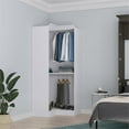 thumbnail image 2 of Pemberly Row 36" Corner Contemporary Engineered Wood Closet Organizer in White, 2 of 12