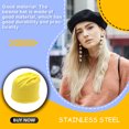 thumbnail image 4 of Qarigey Beanie Hat Cómodo Casual Color sólido Gorros para adultos Gorras Turbante simple Mujeres Hombres Sombreros para la decoración del vestido Sombreros Amarillo Qarigey AP009244-02B, 4 of 6