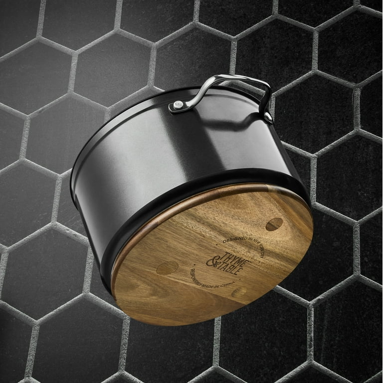 Thyme & Table Magnetic Acacia Wood Trivet for Hot Cookware Surface