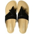 thumbnail image 5 of Aerosoles Women's Book of Style Flip-Flop Open Toe Flats Black Leather (BLACK LEATHER, 5), 5 of 5