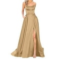 thumbnail image 2 of UPPADA Robe pour Femme Sans Manches à Col Rond Robe en Dentelle Coupe Ajustée Froncée Extensible Robe Maxi Décontractée Robe de Fête Mariage Bal Robe de Cocktail Liquidation en Liquidation, 2 of 5