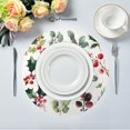 thumbnail image 5 of IAUYY Set of 6 Round Placemats for Dining Tables Heat-Resistant and Wear-Resistant DIY Printing Design Table Placemats，Applicable for Christmas Watercolor Collage Collection, 5 of 7