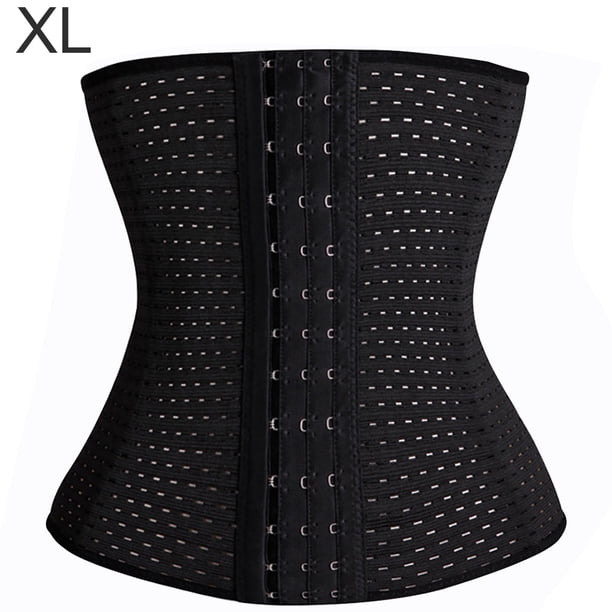 Faja moldeadora de cuerpo de goma para mujer, cintura transpirable hueca, faja, negro, XL Methold AP001122-03