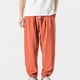 thumbnail image 1 of Pantalones largos casuales para hombre, cintura elástica, cordón ajustable, bolsillos cómodos, pantalones para hombre, 1 of 7