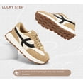 thumbnail image 6 of LUCKY STEP Womens Retro Platform Sneakers Classic Comfortable Casual Shoes,Beige&Black, 6 of 11