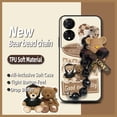 thumbnail image 5 of KBS-Phone Case For TCL 50 5G, Dirt-resistant soft case cute Waterproof Black pearl pendant Skin-friendly feel Anti-knock protective case Bear bracelet Simplicity Back Cover Cartoon, 5 of 9