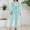 Green, variant on Aueoeo Women's Business Blazer Pant Suit Set Long Sleeve Laple Collar Jackets And Regular Fits Pants for Work Business