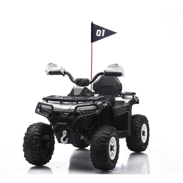 12V Kids Ride-On ATV with Remote Control, Bluetooth Music, Lights, Spring Suspension, 2-Speed Electric 4-Wheeler for Ages 2-6