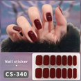 thumbnail image 4 of Pegatinas de uñas de Gel DIY, tiras de uñas de Color sólido de larga duración, parche deslizante, calcomanía de cubierta completa, parche de manicura, 4 of 7