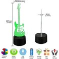 thumbnail image 5 of Lámpara de ilusión 3D con guitarra eléctrica y control remoto, luz nocturna de 16 colores, 5 of 5