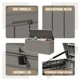 thumbnail image 2 of SONGMY 78 Gallon Outdoor Deck Box Large Resin Storage Box for Patio Furniture Cushions and Garden Tools (Light Brown), 2 of 7