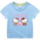 thumbnail image 5 of Camiseta de manga corta de algodón para niños de Hello Kitty, camisa de fondo para niños y niñas, ropa superior blanca de media manga de verano para bebés, 5 of 5