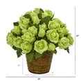 thumbnail image 3 of Rose Artificial Arrangement in Basket, 3 of 3
