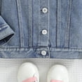 thumbnail image 7 of Splozh Denim Jacket for Girls Kids Toddler Baby Boys Girls Casual Outwear Denim Jacket Long Sleeve Cardigan Button Denim Coat Pink,12-18 Months, 7 of 7