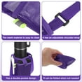 thumbnail image 3 of Uxcell Water Bottle Holder with Adjustable Shoulder Strap Mesh Water Bottle Carrier, Purple, 3 of 6