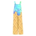 thumbnail image 6 of Tfken Overalls For Girls Summer Sleeveless Comfy Casual Graphic Jumpsuit With Pockets Daily Wear Child Fashion Clothes Size 5-6 Years Blue, 6 of 6
