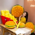 thumbnail image 4 of Muñeco de peluche de 30 cm con forma de pizza y patatas fritas de Hamburgo, muñeco de peluche creativo con forma de almohada, regalo de cumpleaños y Navidad, 4 of 5
