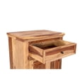 thumbnail image 3 of Porter Designs Taos Solid Sheesham Wood Nightstand with Drawer and Door., 3 of 10