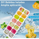 thumbnail image 2 of 8pcs  Xtellar Moldes Para Hielos Silicona Cubos Suave Tapas Bandeja Color  Verde, 2 of 3
