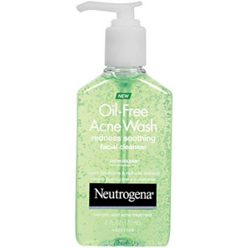 Neutrogena Oil-Free Acne Wash Redness Soothing Facial Cleanser 6 oz ...