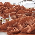 thumbnail image 3 of Dololoo 2 Pack 13 FT Terracotta Cheesecloth Table Runner, Gauze Fabric for Wedding Reception Bridal Shower, Boho Rustic Table Decoration Arbor Decor, 3 of 8