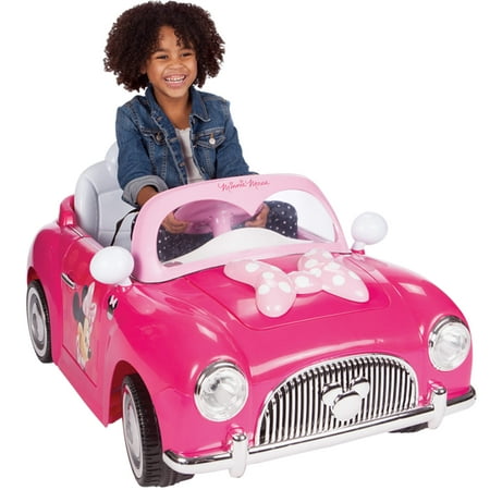 Disney Minnie Girls' Battery-Power 6-volt Electric Ride On Car, by Huffy