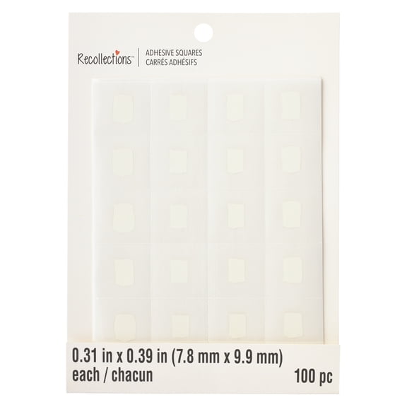 Recollections 0.3" Adhesive Squares, 12 Packs: 100 ct. (1,200 total)