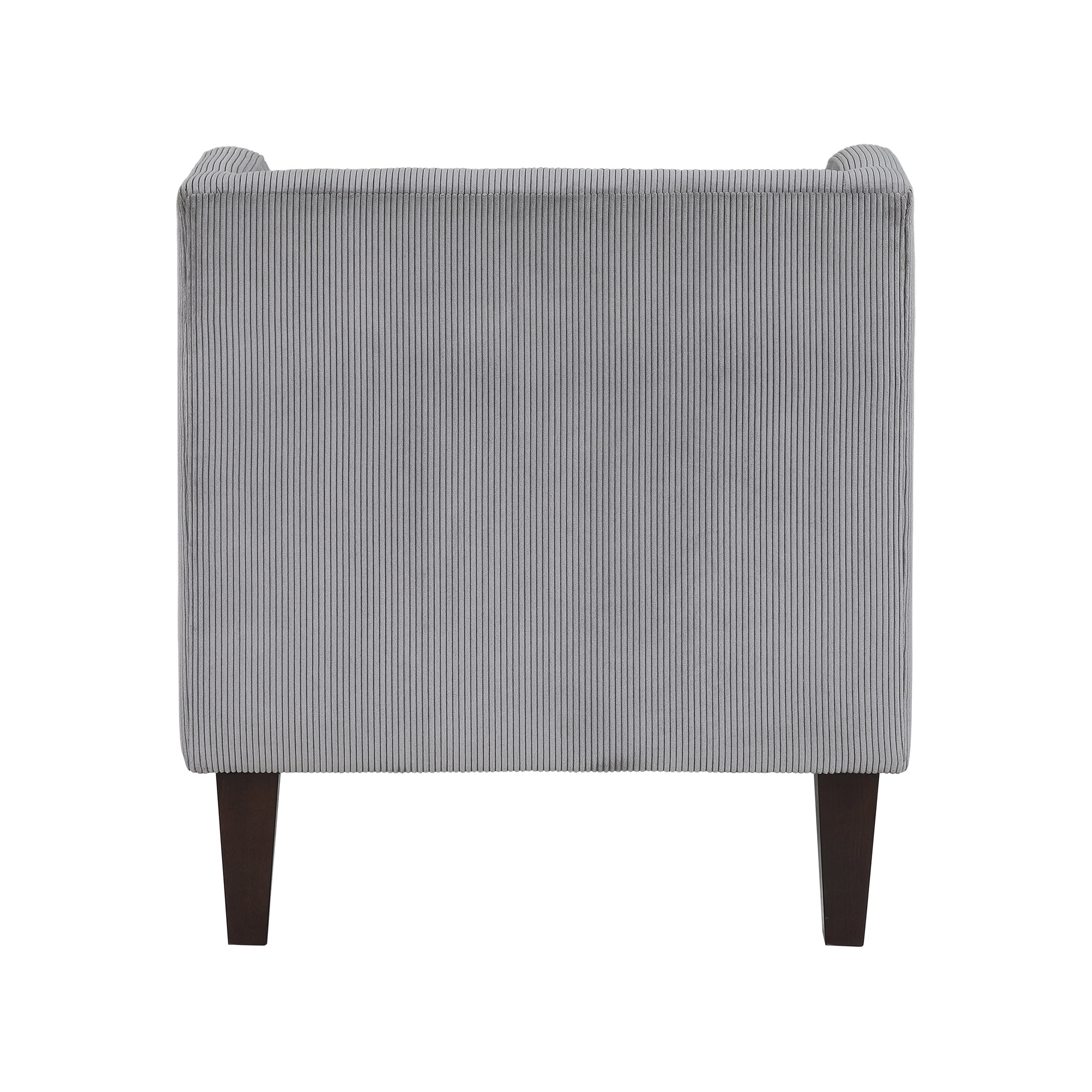 OakvillePark Terncliffe Corduroy Accent Chair with Pillow, Dark Gray