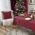 thumbnail image 6 of Taibuwu Set of 2 Red Christmas Scottish Plaid Throw Pillow Covers 18x18 Inch Green Woven Farmhouse Winter Decorative Pillow Covers with Gold Thread Holiday Accent Pillowcases for Sofa Couch Bed, 6 of 7