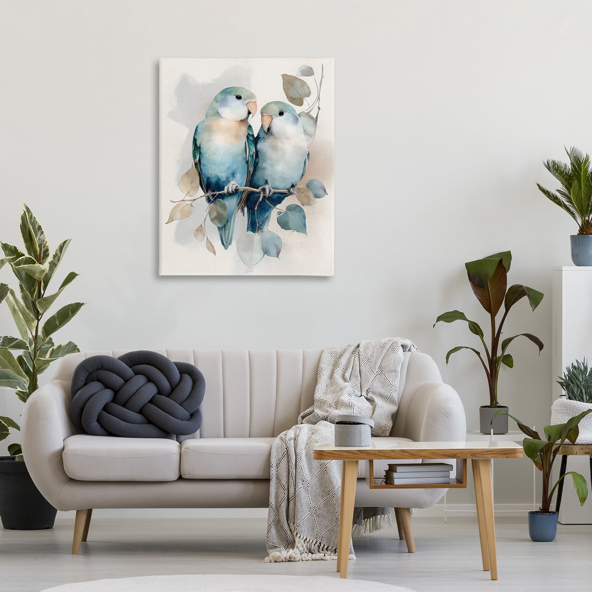 Stupell Industries Blue Bird Lovers Canvas Wall Art, design by Franklyn Gregory